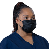 ASTM Level 3 Mask, Ear Loops, Black - Made in Canada