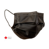 ASTM Level 3 Mask, Ear Loops, Black - Made in Canada